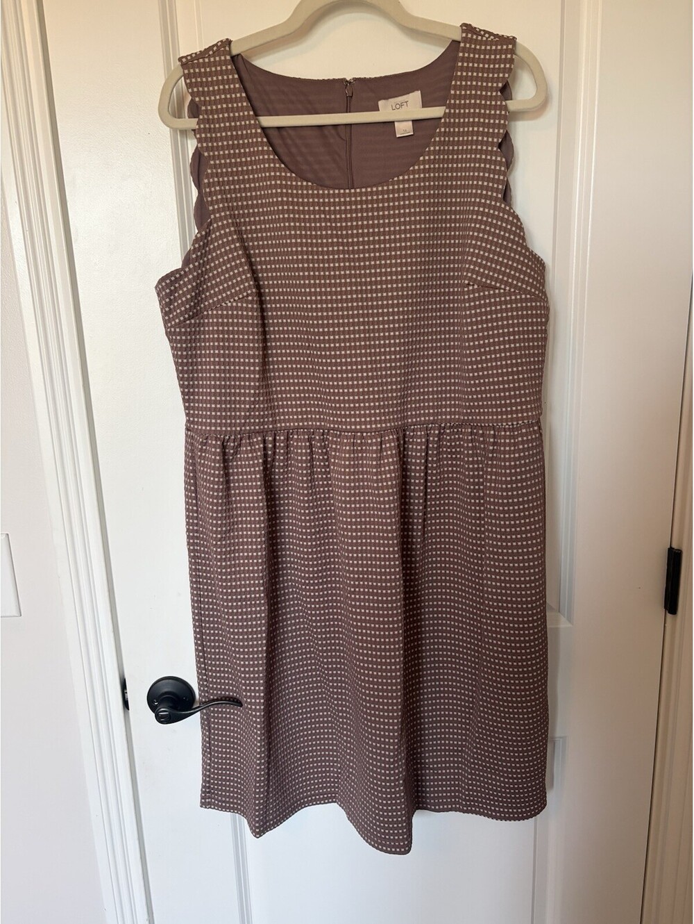 Loft Womens Size 16 Dresss Sleeveless Dusty Brown Work Party